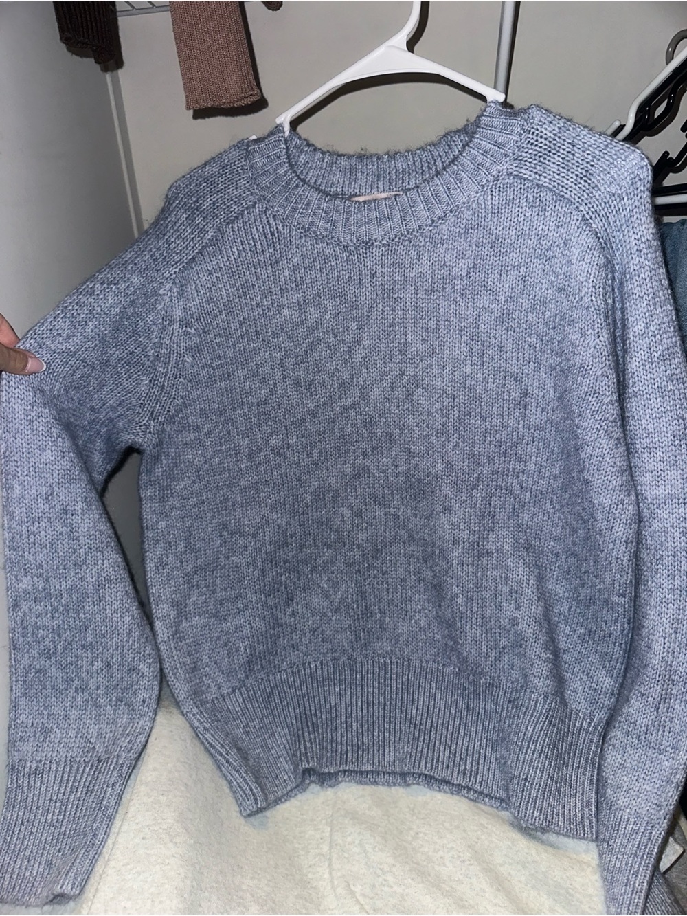 Philosophy Heather Light Gray Crewneck Sweater